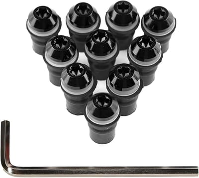 Set van 10 M5 x 16mm Bevestigingsschroeven voor Motorwindschermen met Moersleutel - Geschikt voor Alle Motorrijders en Windscreens