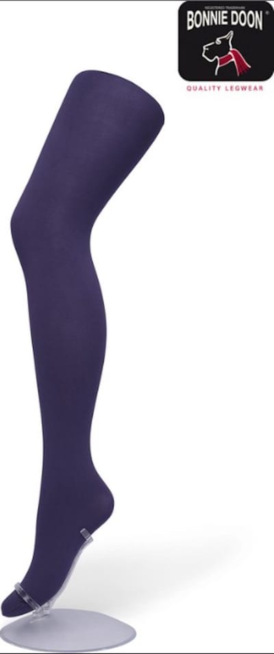 Bonnie Doon - Dames - Basic Opaque Tights - Zwartberry - maat 44/46;XXL