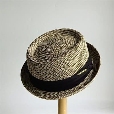 57,5cm Heren Strohoed Vintage Britse Trilby Stro Fedora Ademende Strand Zon Hoed Handgeweven Stro Panama Hoed Cubaanse Reishoed 57.5cm gray