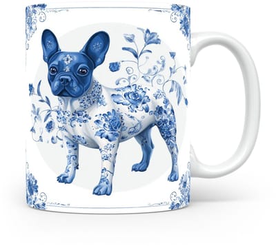 Mok French Bulldog Beker voor koffie of tas voor thee, cadeau voor dierenliefhebbers, moeder, vader, collega, vriend, vriendin, kantoor, opa, oma, hond, kerst, sinterklaas, verjaardag