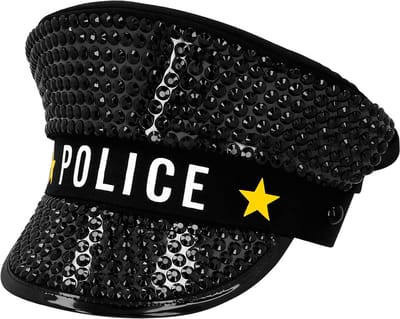 Boland - Pet 'Police' sparkle - 59 - Volwassenen - Unisex - Politie en Boeven - Festival