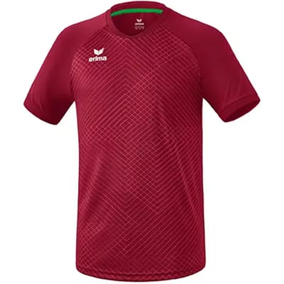 Erima Madrid Shirt Korte Mouw Kinderen - Bordeaux | Maat: 140