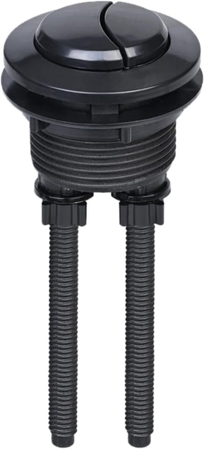 Toilet Spoelknop - Dubbele Knop - Badkamer Reparatie - Universele Pasvorm - 38 mm Schroefdraad - Zwart