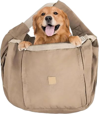 Hondendraagtas - Reisrugzak huisdier - Comfortabel reizen - Goede ventilatie - 55 x 30 x 40 cm - Kaki