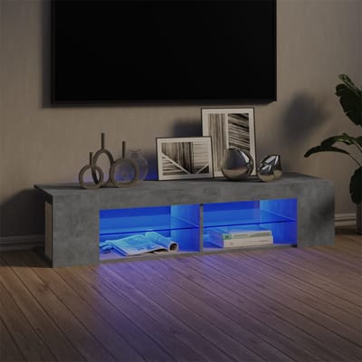 vidaXL - Tv-meubel - met - LED-verlichting - 135x39x30 - cm - betongrijs