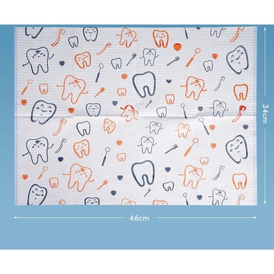 10 Pièces Serviette de Poitrine Dentaire Jetable Tampon de Nettoyage Dentaire Bavoirs de Piercing Dentaire Papier Médical Imperméable Serviettes Jetables pour Patients white