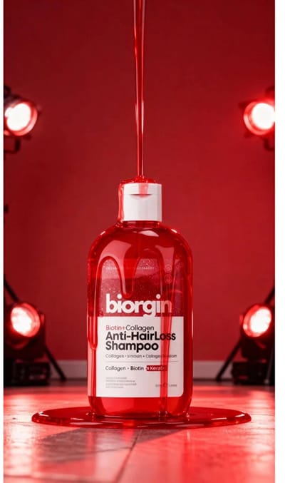 Biorgin - Biotin & Collagen Anti Haaruitval Shampoo - Met Keratine - Versterkende Shampoo voor Dun en Beschadigd Haar 400ML