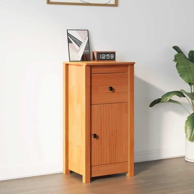 vidaXL - Dressoir - Wasbruin - 39 - x - 34,5 - x - 80 - cm - Massief - grenenhout