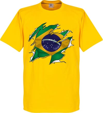 Brazilië Ripped Flag T-Shirt - KIDS - 128