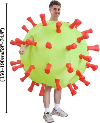 Nivard Halloween Outfit - Halloween Kostuum - Pak - Opblaasbaar Kostuum - Costume - Carnaval - Volwassenen - Corona Virus