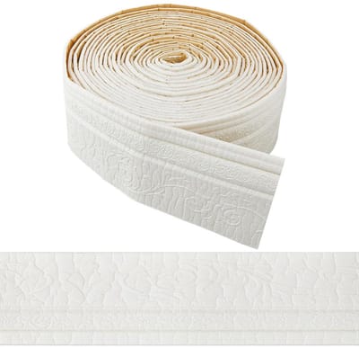Dailygoods- Behang Grens 10 m Zelfklevend - 3D Schuim Plint - Flexibel Trim - 100 mm Breed - Retro Decor - Beschermend Ontwerp