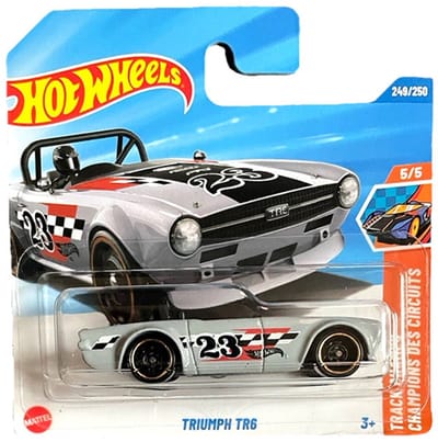 HOT WHEELS TRUIMPH TR6 GREY 23 249/250 TRACK CHAMPS MODE 5/5 CHAMPIONS DES CIRCUITS 1:64 SHORT CARD 2025
