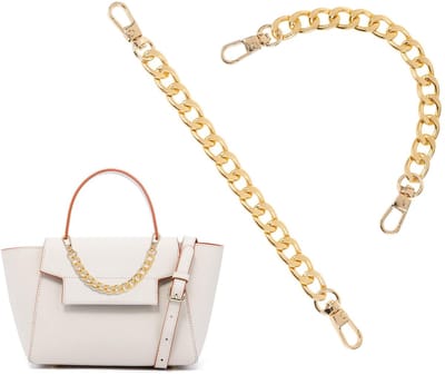 Dailygoods- Portemonnee Verlengketting 20 cm - Verstelbare Tas Riem - Tashengsel - Schouderband - Accessoire - Hoogwaardig Aluminium - Tasriem