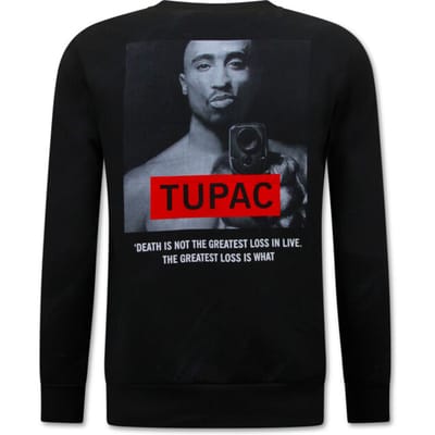 Tupac Heren Sweater - Zwart