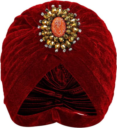Cosensi - Tulbandhoed Dames | Kristallen Broche | Jaren '20 Retro Veer | Great Gatsby Accessoires
