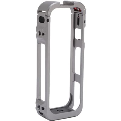 Camera Cage Geschikt voor Insta360 X5 Action Camera Aluminiumlegering Camera Beschermframe met Lensdop Cold Shoe 1 4 Inch gray