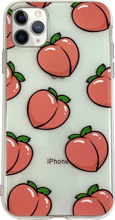 Peachy Perziken geschikt voor iPhone 11 Pro TPU hoesje - Transparant Roze Flexibel