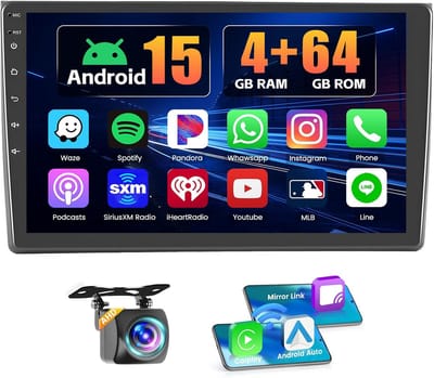 ESSGOO Autoradio met bluetooth Voor Audi A4 , S4 B6 B7, RS4, Seat Exeo - 9 Inch Touchscreen - Android 15 - 4+64GB - Apple Carplay & Android Auto - GPS, Wifi, SWC - Achteruitrijcamera
