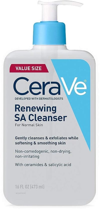 CeraVe, Renewing SA Cleanser – Met Hyaluronzuur, Niacinamide & Ceramiden – Face & Body Wash 474ml