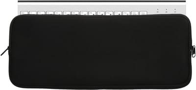 kwmobile toetsenbord hoes geschikt voor iClever GK03 Wireless hoesje - Neopreen keyboard beschermhoes - Reis case met rits - Keyboards cover in zwart