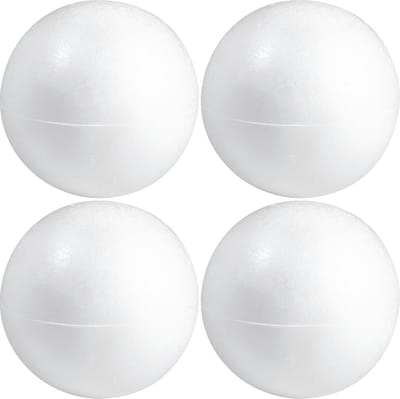 Piepschuim hobby vorm - 4x - bol - 15 cm - DIY knutsel figuren - halve schalen