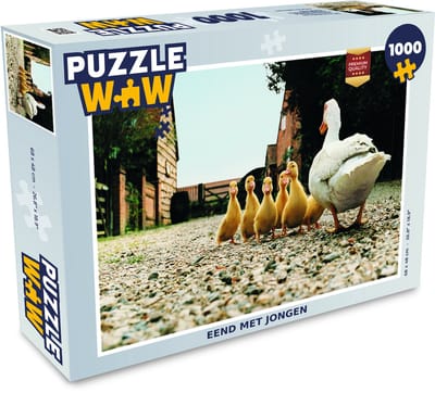 Puzzel Eend met jongen - Legpuzzel - Puzzel 1000 stukjes volwassenen