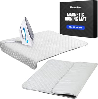 Magnetische Strijkdeken, Hittebestendige Waspad 46,3 x 82,5 cm, Gewatteerde Pad voor Strijken en Drogen
