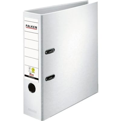 Falken PP color ordner, A4, rugbreedte 80 mm, 1 stuk, wit