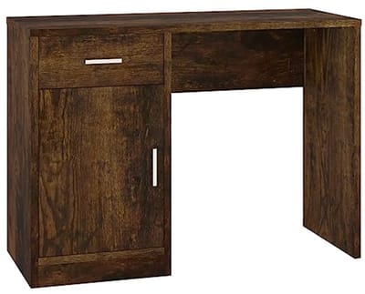 Bureau met kast en lade - 100x40x73cm - Houten tafel - Smoked oak
