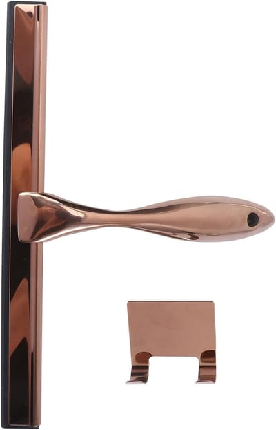 Roestvrijstalen Raamwisser - Glasreiniger Schraper - Streeploos Reinigen - Ergonomische Antislip Grip - 25 cm Breed - Bruin
