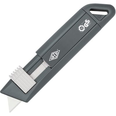 Keramisch veiligheidsmes Wedo® CERA-Safeline® Safety Cutter COMPACT, mes trekt automatisch in,  voor rechts-/linkshandigen