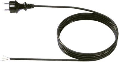 Zware Krachtstroom Kabel 3G0,75mm² - 5 Meter Verlengkabel Zwart met Stekker