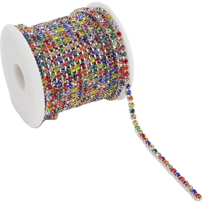 Kleurrijke Glinsterende Strass Rand 10 Meter Strass Rand voor Huishoudelijke DIY Knutsel Kleding 3MM