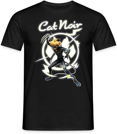 Miraculous Cat Noir Adrien Superheld T-Shirt Heren