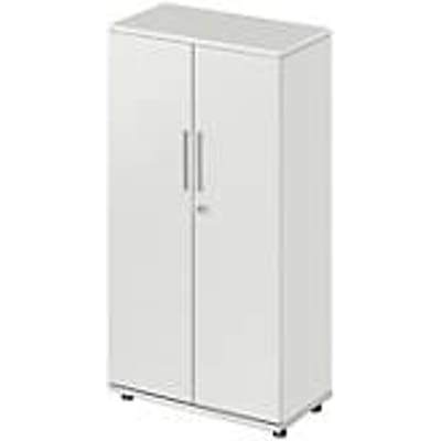 Schäfer Shop  Select Kast Start Off, 4 ordnerhoogten, afsluitbaar, B 800 x D 420 x H 1470 mm, hout, lichtgrijs/lichtgrijs