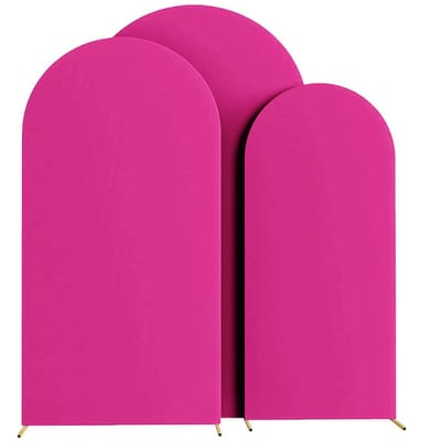 1 stuk boogstandaardhoes voor bruiloftsbloemendeurdecoratie, polyester elastische set, achtergrondhoes, prop, gebruikt voor banketten (Zonder plank) 120x220cm(7.2Ft)