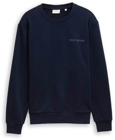 Tom Tailor - Sweatshirt met logo-print - Maat XXL - sky captain blue