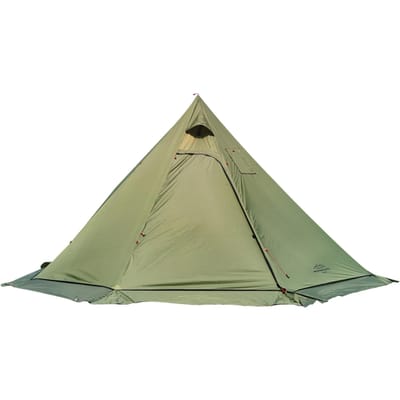 10.5' x 5.2' Camping Tent met Kachel Jack Outdoor Tipi Tent voor Familie Camping Backpacken Wandelen legergroene kleur