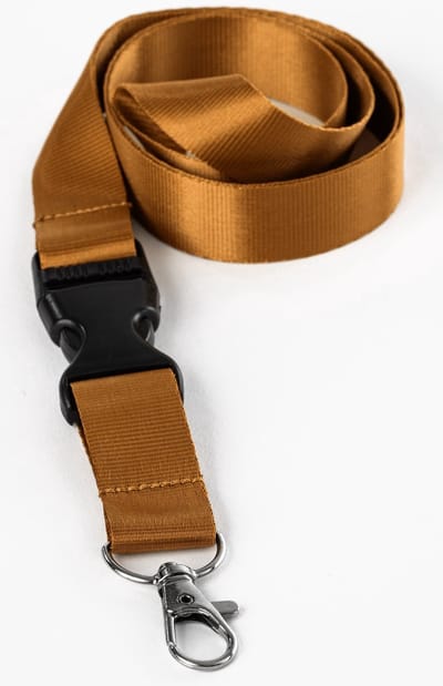Keycord - Lanyard - Sleutelkoord - Neklint - 50 cm - Los te koppelen deel - Bruin - Glanzend - Jonyx