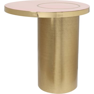 Underbar - Bijzettafel - Dezo - Roze/Goud - 51x50x50cm (LxBxH)