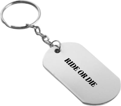 Akyol - Motor Sleutelhanger - Ride or die - Auto - Mannen - Stof - Cadeau - 13 x 2.8 cm