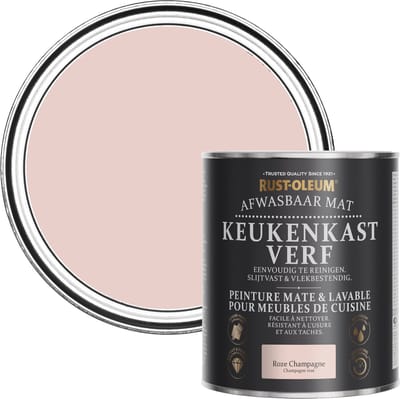 Rust-Oleum Roze Afwasbaar Mat Keukenkastverf - Roze Champagne 750ml
