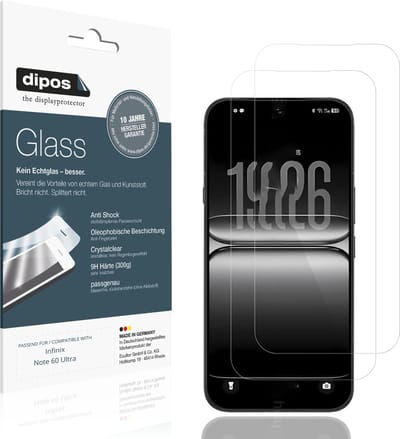 dipos – 2x Pantserfolie geschikt voor Infinix Note 60 Ultra | 9H Screenprotector
