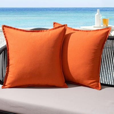 Zeynomax - Tuinkussens - Waterdicht - Decoratieve buitenkussenhoezen - 50 x 50 cm - Set van 2 - Geschikt voor tuin en terras