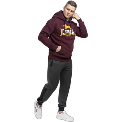 Lonsdale London Thurning Heren Trui met capuchon - bordeaux - XL