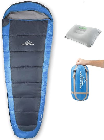 Ultralichte en Compacte Zomerslaapzak - Ideaal voor Buitenactiviteiten - Mummieslaapzak met Reiskussen