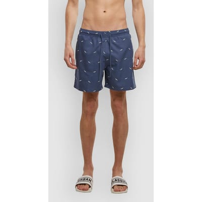 Urban Classics - Embroidery Zwemshorts - S - Blauw/Mintgroen