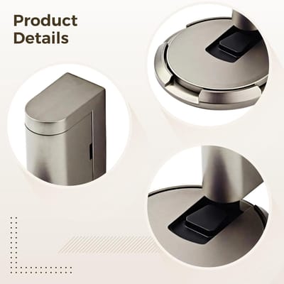Mechanische Deurstopper - Vloer Stopper - Deuren Dempen - Zinklegering Constructie - 16 cm - Zilver