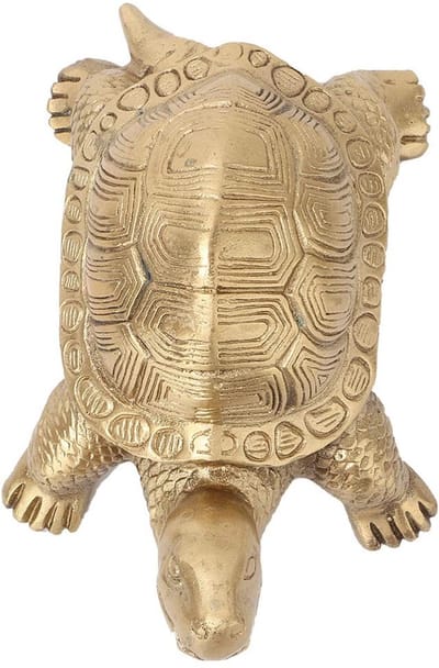 Dailygoods- Schildpad Beeld - Handgemaakt Messing - Duurzaam Ornament - Feng Shui Decoratie - Symbool van Vrede - Professioneel Ontwikkeld