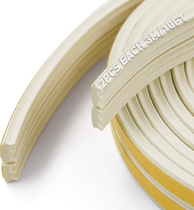 Tochtstrips Deur & Raam - Hoogwaardig Schuim Dichtingsstrip - Winddicht Waterdicht Stofdicht - Bespaar Energie in Winter - 2 rollen - 6 meter per rol - Zelfklevende achterkant - E-Profiel